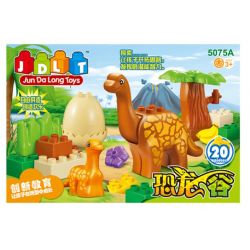 JUN DA LONG TOYS JDLT 5075A Xếp hình kiểu    Family Of Moabosaurus Utahensis Gia Đình Khủng Long Cổ Dài 20 khối