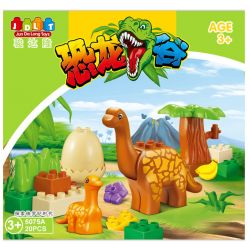 JUN DA LONG TOYS JDLT 5075A Xếp hình kiểu    Family Of Moabosaurus Utahensis Gia Đình Khủng Long Cổ Dài 20 khối