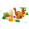 JUN DA LONG TOYS JDLT 5075A Xếp hình kiểu    Family Of Moabosaurus Utahensis Gia Đình Khủng Long Cổ Dài 20 khối