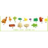 JUN DA LONG TOYS JDLT 5075A Xếp hình kiểu    Family Of Moabosaurus Utahensis Gia Đình Khủng Long Cổ Dài 20 khối