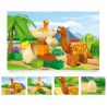 JUN DA LONG TOYS JDLT 5075A Xếp hình kiểu    Family Of Moabosaurus Utahensis Gia Đình Khủng Long Cổ Dài 20 khối