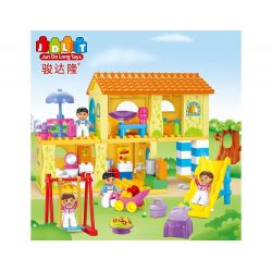 JUN DA LONG TOYS JDLT 5043A Xếp hình kiểu    House Of Kids Ngôi Nhà Của Bé Và Các Bạn Nhỏ 102 khối