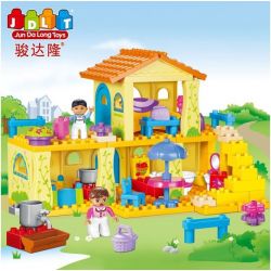 JUN DA LONG TOYS JDLT 5045A Xếp hình kiểu    Our Little House Ngôi Nhà Vui Vẻ Của Bé 85 khối