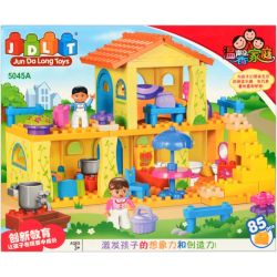 JUN DA LONG TOYS JDLT 5045A Xếp hình kiểu    Our Little House Ngôi Nhà Vui Vẻ Của Bé 85 khối
