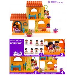 JUN DA LONG TOYS JDLT 5048A Xếp hình kiểu    House Of Kids Ngôi Nhà Nhỏ Của Bé 52 khối