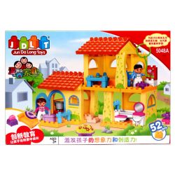 JUN DA LONG TOYS JDLT 5048A Xếp hình kiểu    House Of Kids Ngôi Nhà Nhỏ Của Bé 52 khối