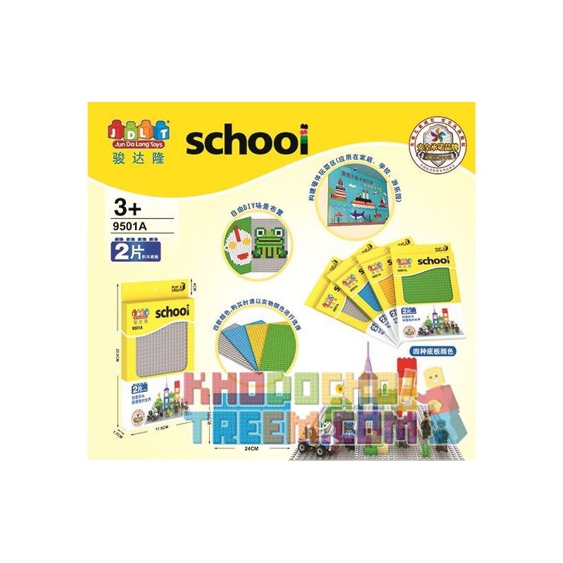 JUN DA LONG TOYS JDLT 9501A Xếp hình kiểu    Buildings' Foundation Nền Xây Dựng Các Tòa Nhà 2 khối