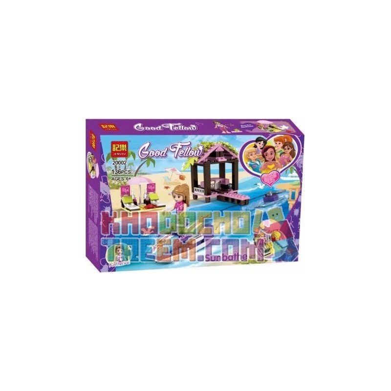 Jemlou 20002 non  CHUYẾN ĐI BIỂN CỦA CÔ GÁI bộ đồ chơi xếp lắp ráp ghép mô hình Good Fellow GOOD FELLOW SUNBATHE Những Người Bạn Gái Tốt 136 khối