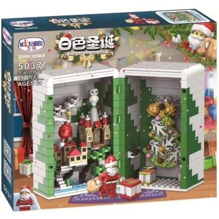 Winner 5037 non  HỘP QUÀ GIÁNG SINH bộ đồ chơi xếp lắp ráp ghép mô hình Seasonal WHITE CHRISTMAS Mùa Lễ Hội 452 khối