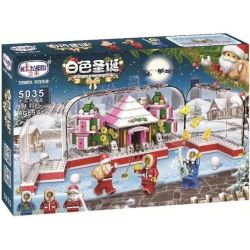 Winner 5035 non  HỘP PHA LÊ GIÁNG SINH bộ đồ chơi xếp lắp ráp ghép mô hình Seasonal WHITE CHRISTMAS Mùa Lễ Hội 411 khối