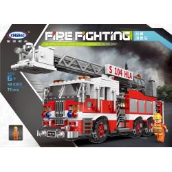 XINGBAO XB-03031 03031 XB03031 non  XE CỨU HỎA THANG XOAY bộ đồ chơi xếp lắp ráp ghép mô hình Fire Rescure FIRE-FIGHTING TRUNTABLE LADDER 711 khối