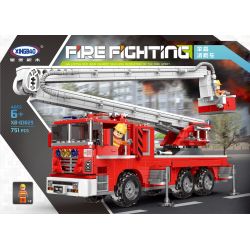 XINGBAO XB-03029 03029 XB03029 non  XE CỨU HỎA TRỤC NÂNG THANG GẬP bộ đồ chơi xếp lắp ráp ghép mô hình Fire Rescure LIFT UP FIRE ENGINES 751 khối