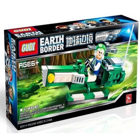 GUDI 8206 non  MOTO BAY bộ đồ chơi xếp lắp ráp ghép mô hình Earth Border Biến Giới Trái Đất 88 khối
