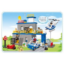 JUN DA LONG TOYS JDLT 5136A Xếp hình kiểu    Defeating Fugitives Đánh Bại Kẻ Đào Tẩu 92 khối