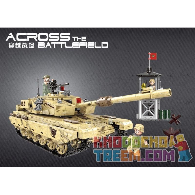XINGBAO XB-06021 06021 XB06021 non  XE TĂNG RA TRẬN ĐỊA QUÂN SỰ bộ đồ chơi xếp lắp ráp ghép mô hình Across The Battlefield Băng Qua Chiến Trường 1340 khối