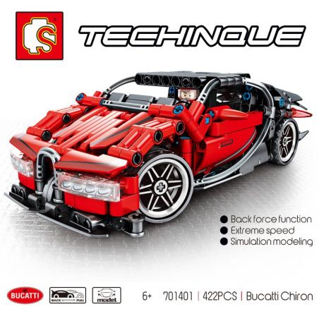 SEMBO 701401 non  SIÊU XE TỐI THƯỢNG bộ đồ chơi xếp lắp ráp ghép mô hình  BUCATTI CHIRON Kỹ Thuật Công Nghệ Cao Mô Hình Phương Tiện 422 khối