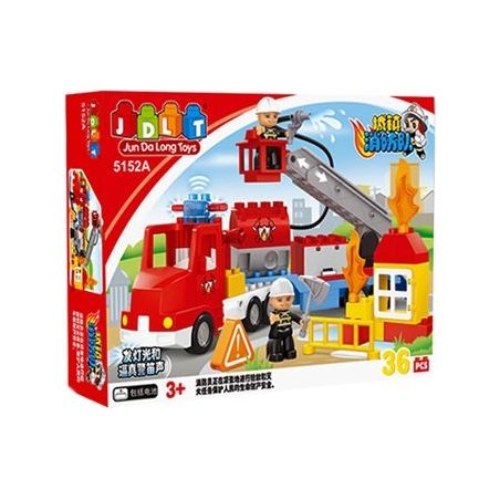 JUN DA LONG TOYS JDLT 5152A Xếp hình kiểu    Dangerous Firefighting Cuộc Chữa Cháy Hiểm Nguy 36 khối