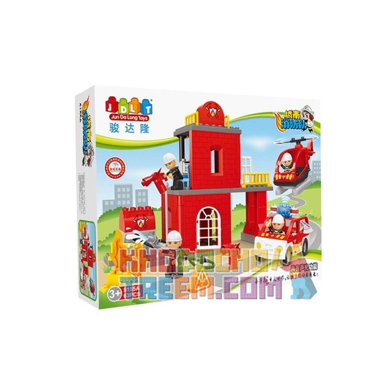 JUN DA LONG TOYS JDLT 5155A Xếp hình kiểu    Fire-Fighter Pioneers II Đội Cứu Hỏa Tiên Phong II 63 khối