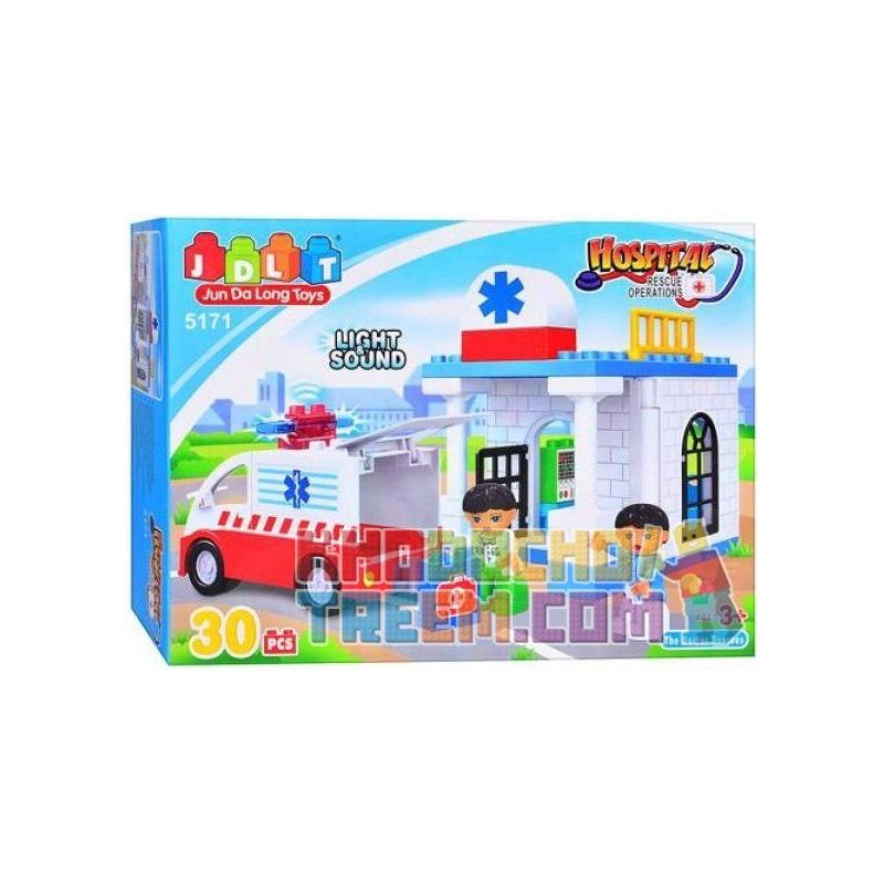 JUN DA LONG TOYS JDLT 5171A Xếp hình kiểu    Happy Doctor's Day Bác Sĩ Vui Vẻ 30 khối