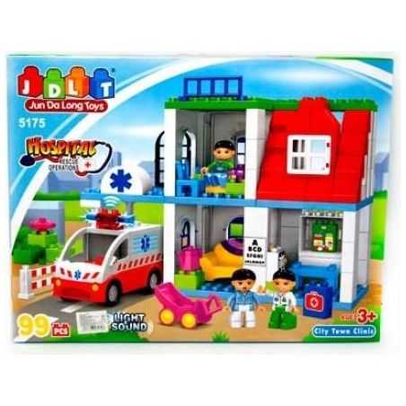 JUN DA LONG TOYS JDLT 5175A Xếp hình kiểu    Medical Emergency Station Trạm Cấp Cứu Khẩn Cấp 99 khối