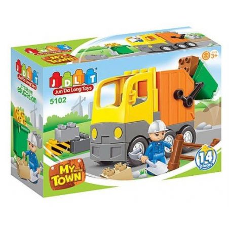 JUN DA LONG TOYS JDLT 5102A Xếp hình kiểu    Engineering Road Repairs Thợ Sửa Cầu Đường 14 khối