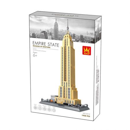 WANGE 5212 non  TÒA NHÀ CHỌC TRỜI NEW YORK bộ đồ chơi xếp lắp ráp ghép mô hình Architecture THE EMPIRE STATE BUILDING OF NEWYORK Công Trình Kiến Trúc 1938 khối