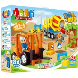 JUN DA LONG TOYS JDLT 5108A Xếp hình kiểu    Kind Construction Engineers Những Chú Kỹ Sư Xây Dựng Tốt Bụng 20 khối
