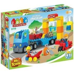 JUN DA LONG TOYS JDLT 5110A Xếp hình kiểu    Building House With Engineers Xây Tòa Nhà Cùng Các Chú Kỹ Sư 42 khối