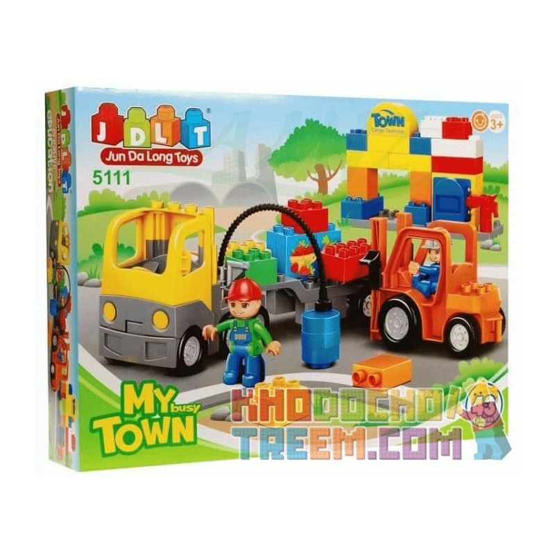 JUN DA LONG TOYS JDLT 5111A Xếp hình kiểu    Constructing Road For The City Xây Dựng Cầu Đường Cho Thành Phố 43 khối
