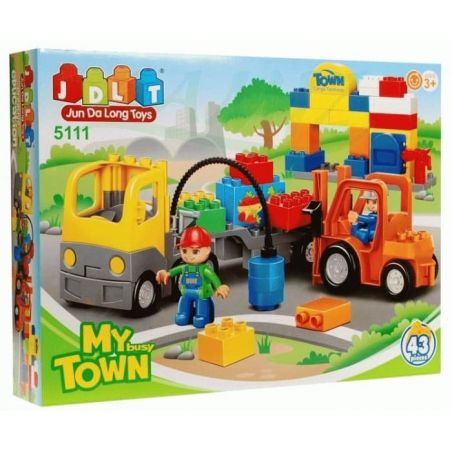 JUN DA LONG TOYS JDLT 5111A Xếp hình kiểu    Constructing Road For The City Xây Dựng Cầu Đường Cho Thành Phố 43 khối