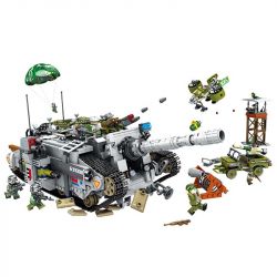 PanlosBrick 631008 Panlos Brick 631008 non  XE TĂNG ĐẦU PHÁO HỦY DIỆT bộ đồ chơi xếp lắp ráp ghép mô hình Justice Action Thi Hành Công Lý 1735 khối