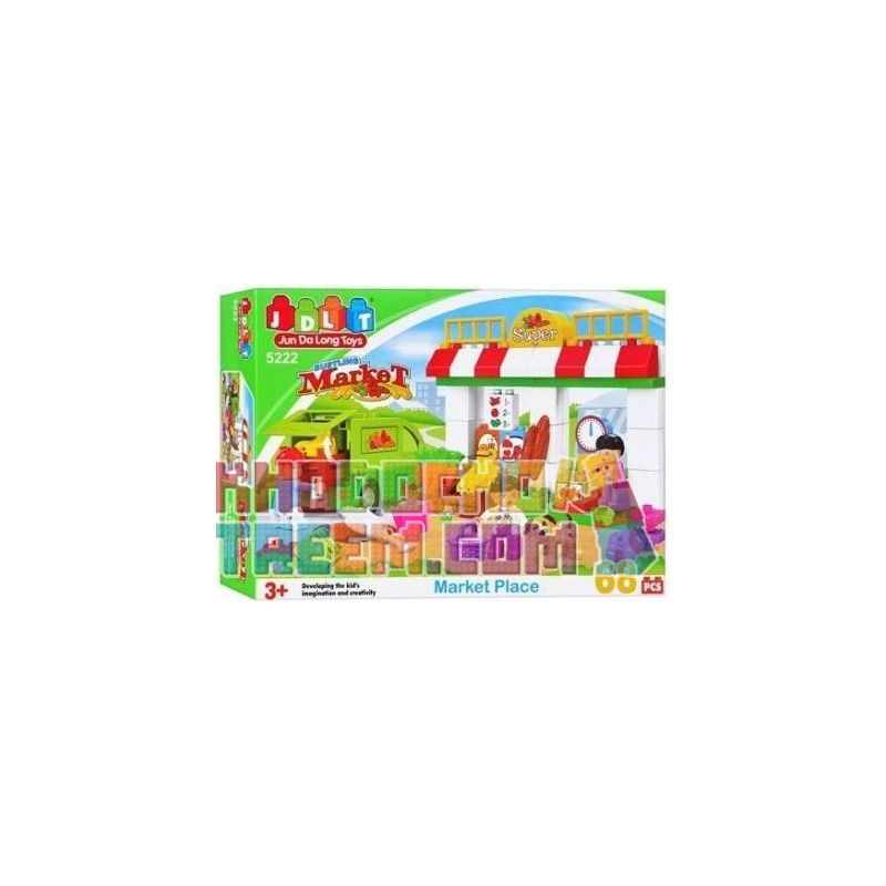 JUN DA LONG TOYS JDLT 5222A Xếp hình kiểu    Variety Of Food In A Kiosk Quầy Chợ Đa Dạng 68 khối