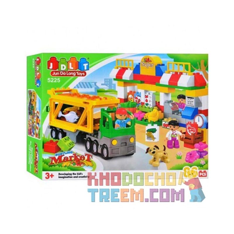 JUN DA LONG TOYS JDLT 5225A Xếp hình kiểu    Bustling Fair Phiên Chợ Tấp Nập 86 khối