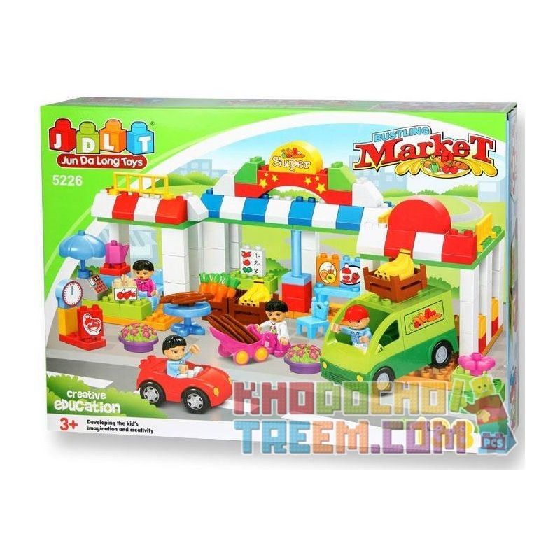 JUN DA LONG TOYS JDLT 5226A Xếp hình kiểu    Crowded Market Buổi Chợ Chiều Đông Vui 138 khối