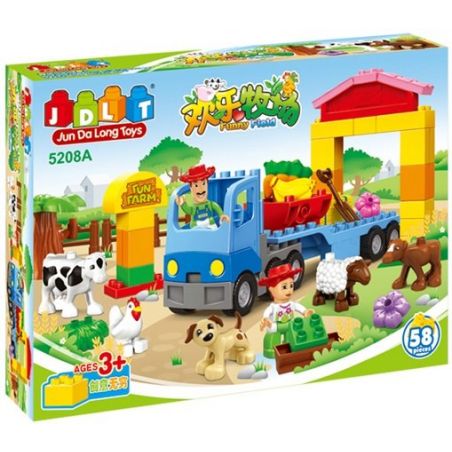 JUN DA LONG TOYS JDLT 5208A Xếp hình kiểu    Giant Farm Nông Trang Rộng Lớn 58 khối