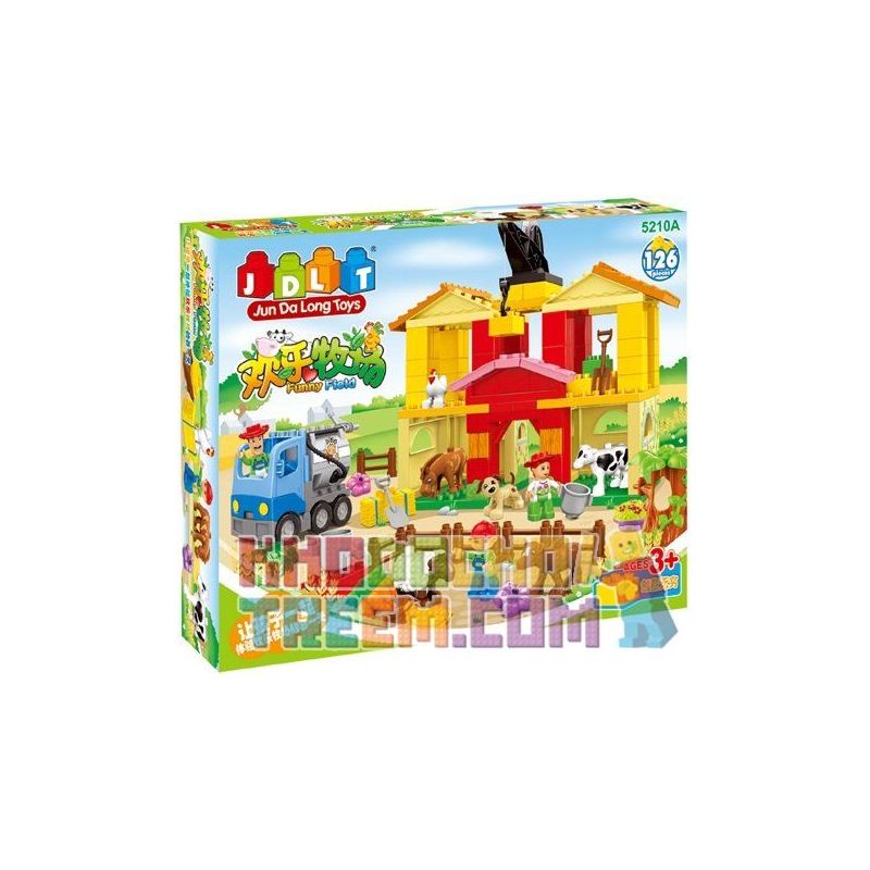JUN DA LONG TOYS JDLT 5210A Xếp hình kiểu    Funny Field Cánh Đồng Vui Vẻ 126 khối