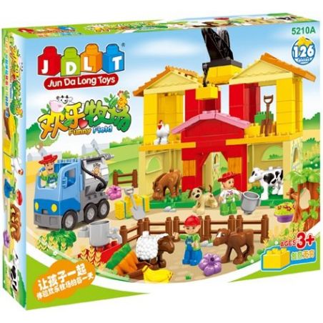 JUN DA LONG TOYS JDLT 5210A Xếp hình kiểu    Funny Field Cánh Đồng Vui Vẻ 126 khối