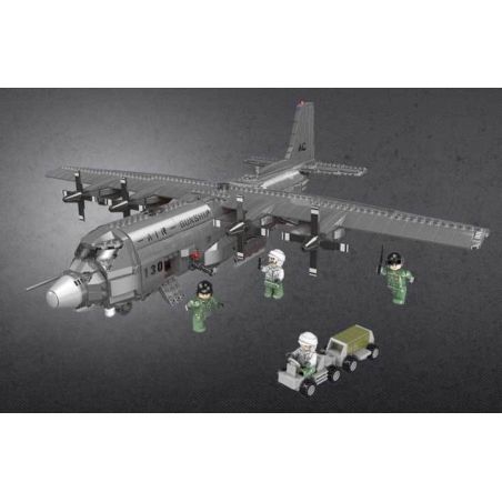 XINGBAO XB-06023 06023 XB06023 non  MÁY BAY CHIẾN ĐẤU AC130 bộ đồ chơi xếp lắp ráp ghép mô hình Across The Battlefield ACROSS THE BATTLEFIELD AC130 Băng Qua Chiến Trường 1713 khối