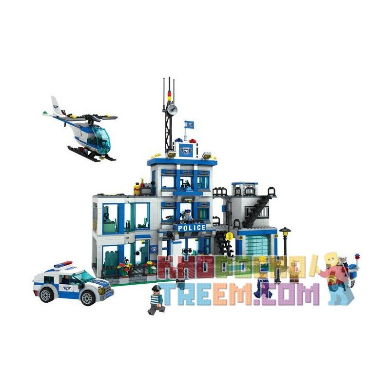 IBLOCK PL-920-121 920-121 PL920-121 Winner 7006 non  TRỤ SỞ CẢNH SÁT THÀNH PHỐ bộ đồ chơi xếp lắp ráp ghép mô hình Police CITY POLICE 1208 khối