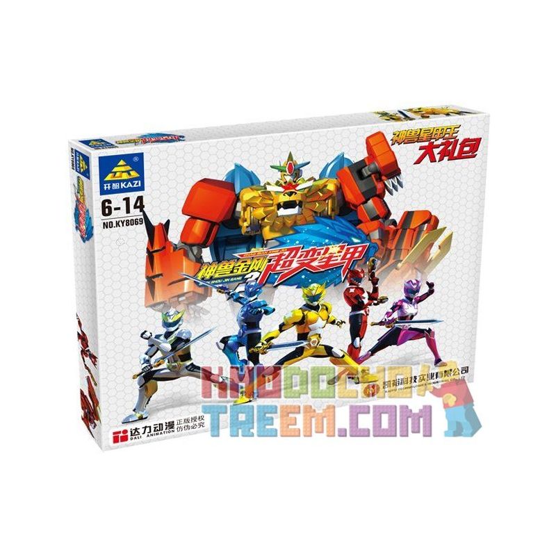 Kazi KY8069 8069 non  ROBOT SIÊU THÚ bộ đồ chơi xếp lắp ráp ghép mô hình Power Rangers Super Sentai 5 Anh Em Siêu Nhân 898 khối