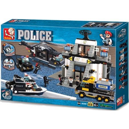 SLUBAN M38-B2300 B2300 2300 M38B2300 38-B2300 non  CỤC ĐIỀU TRA CÔNG NGHỆ CAO bộ đồ chơi xếp lắp ráp ghép mô hình Swat Special Force Đặc Nhiệm 876 khối