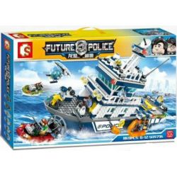 SEMBO 9796 SD9796 9796 Xếp hình kiểu  CITY Future Police Tàu Tuần Tra Của Cảnh Sát gồm 2 hộp nhỏ 869 khối