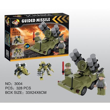 QIZHILE 3004 Xếp hình kiểu  MILITARY ARMY Guided Missle, Tank, Fighters, Helicopter, Chariot Máy Bay Chiến đấu, Trực Thăng, Xe Tăng, Tên Lửa Dẫn đường, Xe Bọc Thép 1637 khối
