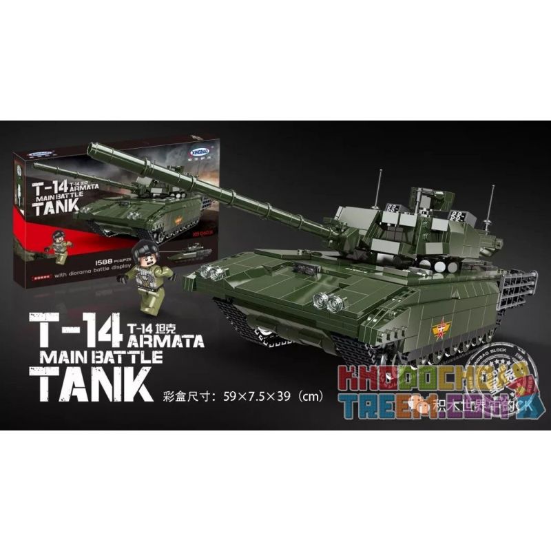 XINGBAO XB-06031 06031 XB06031 non  XE TĂNG CHỦ LỰC THẾ HỆ MỚI bộ đồ chơi xếp lắp ráp ghép mô hình Creator T-14 ARMATA MAIN BATTLE TANK Sáng Tạo 1588 khối