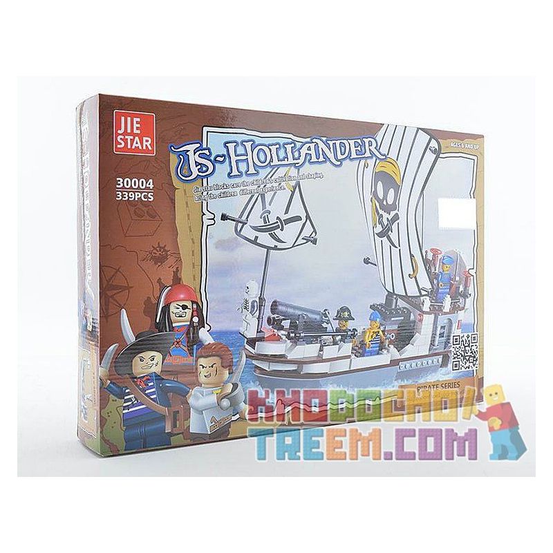 JIE STAR 30004 Xếp hình kiểu  PIRATES OF THE CARIBBEAN Hollander Ship Thuyền Cướp Biển Hà Lan 339 khối