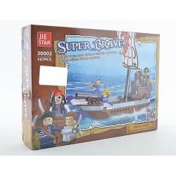 JIE STAR 30002 Xếp hình kiểu  PIRATES OF THE CARIBBEAN Super Brave Thuyền Hải Tặc Nhỏ 167 khối
