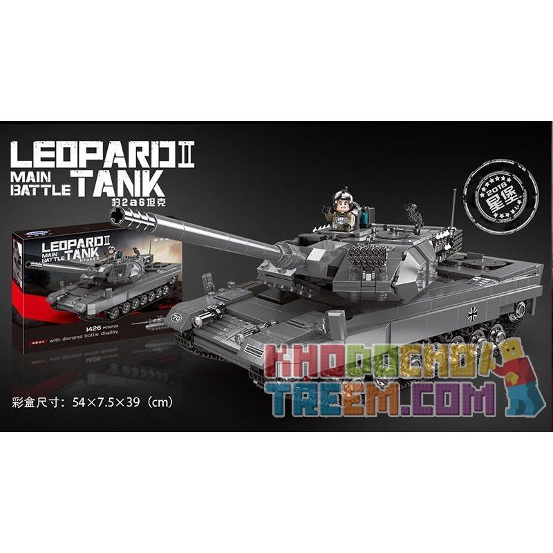 XINGBAO XB-06032 06032 XB06032 non  XE TĂNG CHỦ LỰC bộ đồ chơi xếp lắp ráp ghép mô hình Creator LEOPARD II MAIN BATTLE TANK Sáng Tạo 1426 khối