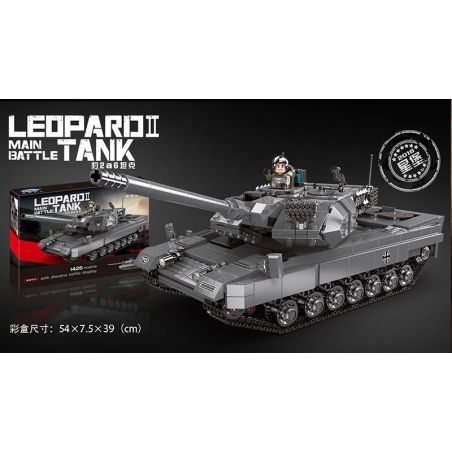 XINGBAO XB-06032 06032 XB06032 non  XE TĂNG CHỦ LỰC bộ đồ chơi xếp lắp ráp ghép mô hình Creator LEOPARD II MAIN BATTLE TANK Sáng Tạo 1426 khối