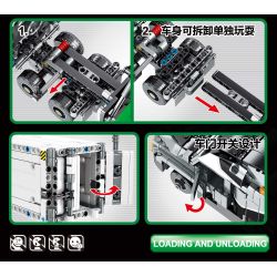 SEMBO 703940 non  XE TẢI CHỞ HÀNG bộ đồ chơi xếp lắp ráp ghép mô hình  TECHNIQUE Kỹ Thuật Công Nghệ Cao Mô Hình Phương Tiện 1202 khối