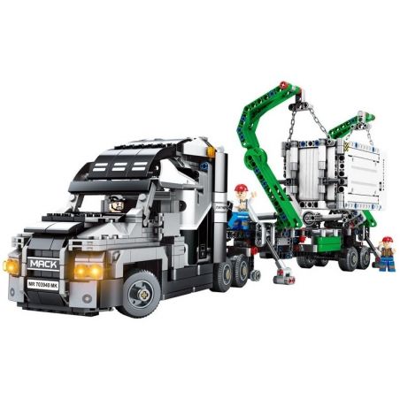 SEMBO 703940 non  XE TẢI CHỞ HÀNG bộ đồ chơi xếp lắp ráp ghép mô hình  TECHNIQUE Kỹ Thuật Công Nghệ Cao Mô Hình Phương Tiện 1202 khối